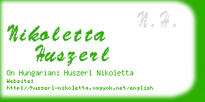 nikoletta huszerl business card